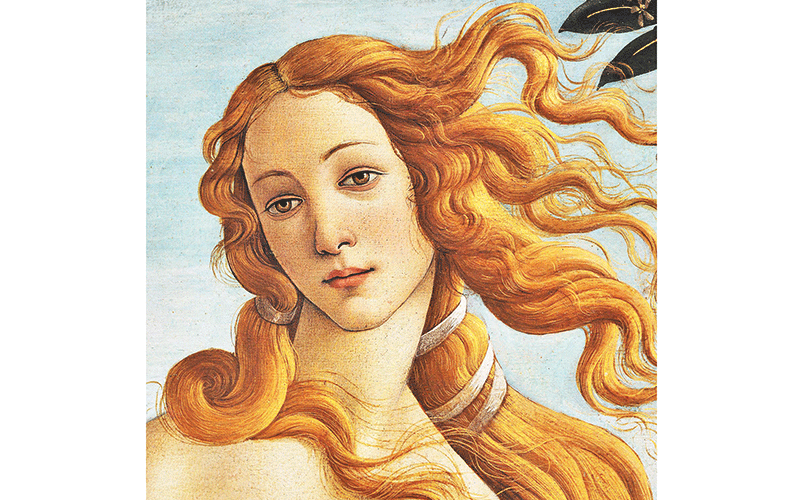 Vẻ đẹp quyến rũ của Thần Vệ nữ trong tác phẩm “The Birth Of Venus” của danh họa Botticelli.