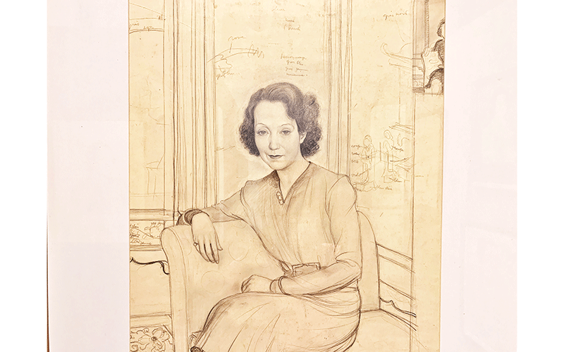 Một tác phẩm trưng bày tại triển lãm của Mai Trung Thứ.