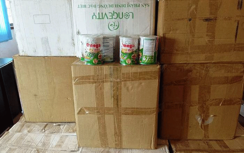 Hơn 5.000 hộp sữa bột Omega 369 Q10 Alaska giả của Trung tâm Nghiên cứu phát triển dinh dưỡng quốc gia, thuộc Chi nhánh Công ty TNHH Phát triển Dược phẩm Trường Thọ bị tịch thu tiêu hủy theo quy định.