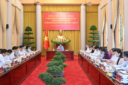 Toàn cảnh buổi làm việc.