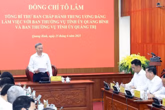 Tổng Bí thư Tô Lâm chủ trì buổi làm việc. (Ảnh: Thống Nhất/TTXVN)