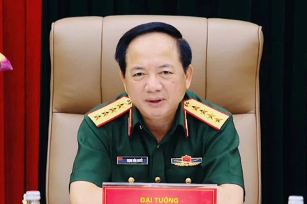 Đại tướng Trịnh Văn Quyết, Bí thư Trung ương Đảng, Ủy viên Thường vụ Quân ủy Trung ương, Chủ nhiệm Tổng cục Chính trị Quân đội nhân dân Việt Nam chủ trì hội nghị.