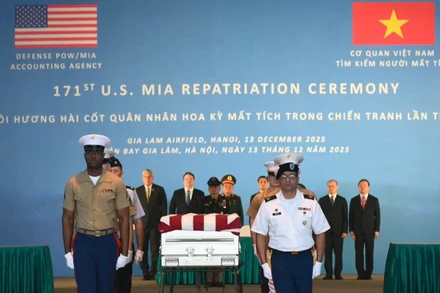 Lễ trao trả hài cốt quân nhân Hoa Kỳ mất tích trong chiến tranh ở Việt Nam (MIA) lần thứ 171.