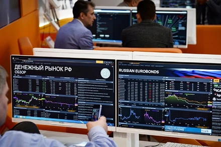 Tỷ lệ giao dịch của người không cư trú trên thị trường chứng khoán Nga đã đạt mức cao nhất trong ba năm qua. (Ảnh: RIA Novosti)