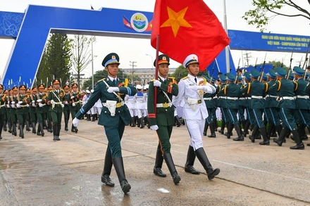 Đội danh dự tại buổi lễ.