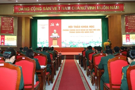 Quang cảnh Hội thảo khoa học về phòng, chống dịch bệnh do não mô cầu trong Quân đội năm 2026.