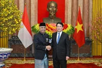 Chủ tịch nước Lương Cường tiếp Đại sứ Indonesia tại Việt Nam. (Ảnh: THỦY NGUYÊN)