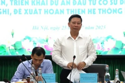 Thứ trưởng Tư pháp Nguyễn Thanh Ngọc phát biểu.