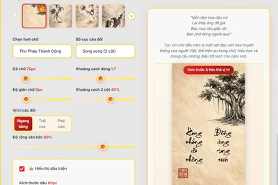 Hướng dẫn "xin chữ online" trên ứng dụng Ông Đồ Nhân Dân