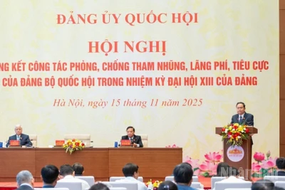 Quang cảnh hội nghị tại Nhà Quốc hội. (Ảnh: DUY LINH)