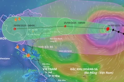 Dự kiến hướng đi của siêu bão Ragasa.
