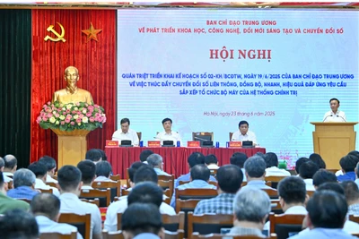 Quang cảnh hội nghị tại điểm cầu Trung ương. (Ảnh: DUY LINH)