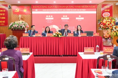 Quang cảnh Đại hội Đảng bộ cơ quan Nhà xuất bản Chính trị quốc gia Sự thật. 