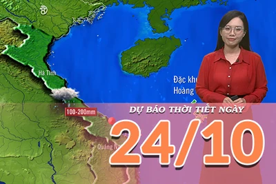 [Video] Dự báo thời tiết ngày 24/10/2025: Hoàn lưu sau bão gây mưa to