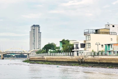 Khu đô thị ven sông ở thành phố Cần Thơ. Ảnh: Nam Anh
