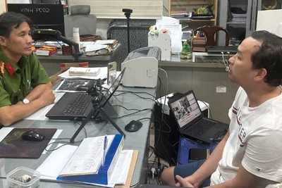 Nghi can Trần Thanh Hải tại Cơ quan điều tra.