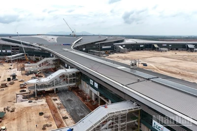 Nhà ga hành khách sân bay Long Thành đang được đẩy nhanh tiến độ để hoàn thành đưa vào khai thác nửa đầu năm 2026.