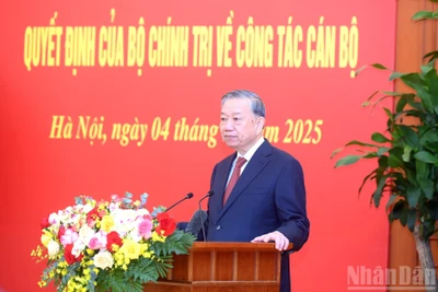 Tổng Bí thư Tô Lâm phát biểu chỉ đạo và giao nhiệm vụ. (Ảnh: ĐĂNG KHOA)