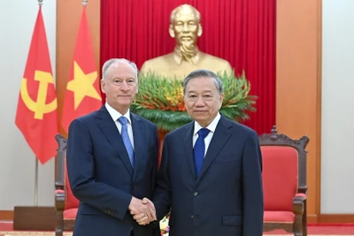 Tổng Bí thư Tô Lâm tiếp Trợ lý Tổng thống Nga, Chủ tịch Hội đồng Biển Liên bang Nga Nikolai Patrushev.