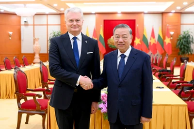 Tổng Bí thư Tô Lâm với Tổng thống Cộng hòa Litva Gitanas Nauseda.