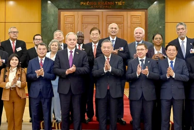 [Ảnh] Tổng Bí thư tiếp Trưởng đoàn chính đảng các nước dự Lễ kỷ niệm 80 năm Quốc khánh nước ta