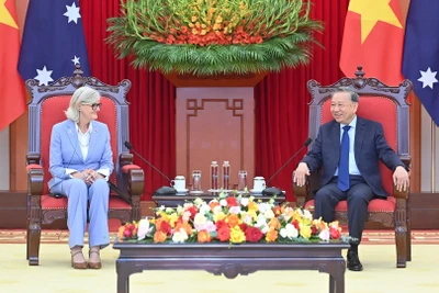 Tổng Bí thư Tô Lâm tiếp Toàn quyền Australia Sam Mostyn.