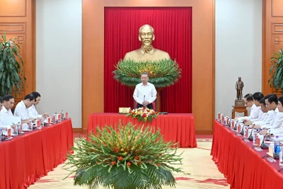 Tổng Bí thư Tô Lâm chủ trì làm việc với Ban Thường vụ Đảng ủy Bộ Ngoại giao về tình hình thế giới, khu vực và công tác đối ngoại.