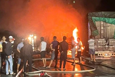 Hiện trường vụ tai nạn.