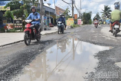 Nhiều tuyến đường ở tỉnh Đồng Tháp xuống cấp cần phải sửa chữa khẩn cấp nhằm phục vụ nhân dân đi lại.