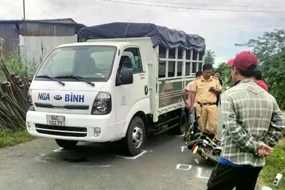 Hiện trường vụ tai nạn. (Ảnh: E.X)