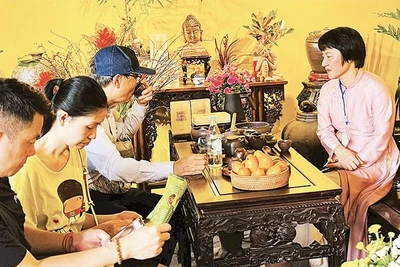 Giới thiệu văn hóa trà tại Lễ hội Văn hóa thế giới.