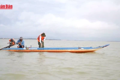 Kiểm tra chất lượng nước hồ Dầu Tiếng