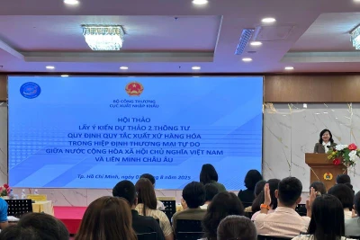 Hội thảo lấy ý kiến dự thảo hai Thông tư quy định Quy tắc xuất xứ hàng hóa.