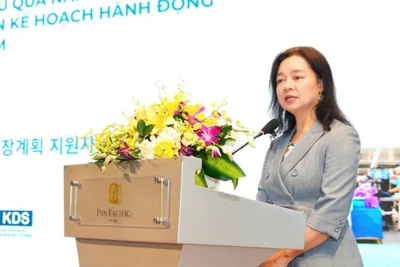 Bà Nguyễn Thị Lâm Giang, Cục trưởng Cục Đổi mới sáng tạo, chuyển đổi xanh và khuyến công (Bộ Công thương). (Ảnh: A.N)