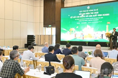 Họp báo Hội chợ Mùa Thu 2025-sự kiện xúc tiến thương mại cấp quốc gia mang quy mô và tầm vóc lớn nhất từ trước tới nay. (Ảnh: Thủy Nguyên)