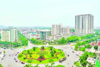 Bắc Ninh phấn đấu trở thành thành phố trực thuộc Trung ương trước năm 2030. Trong ảnh: Vòng xoay trung tâm tỉnh Bắc Ninh.