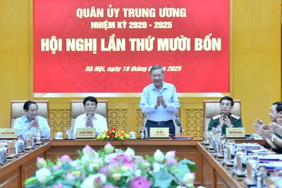 Tổng Bí thư Tô Lâm chủ trì Hội nghị Quân ủy Trung ương lần thứ 14. (Ảnh: ĐĂNG KHOA)