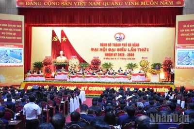 Toàn cảnh Đại hội đại biểu lần thứ I Đảng bộ thành phố Đà Nẵng nhiệm kỳ 2025-2030, sáng 18/9. (Ảnh: ANH ĐÀO)