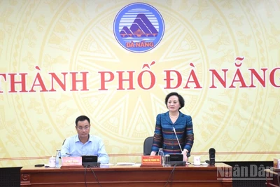 Phó Thủ tướng Chính phủ Phạm Thị Thanh Trà phát biểu kết luận buổi làm việc. (Ảnh: ANH ĐÀO) 