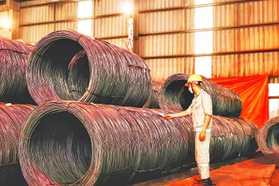 Hoạt động sản xuất của Tập đoàn Hòa Phát. (Ảnh SƠN TÙNG)