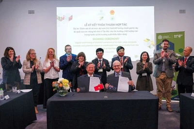 Lễ ký thỏa thuận hợp tác về nông nghiệp xanh giữa Việt Nam và Australia. (Ảnh Đại sứ quán Australia tại Việt Nam)