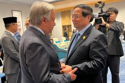 Thủ tướng Chính phủ Phạm Minh Chính và Tổng Thư ký Liên hợp quốc Antonio Guterres. 