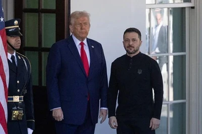 Tổng thống Mỹ Donald Trump và Tổng thống Ukraine Volodymyr Zelensky tại Nhà trắng, Washington, D.C., ngày 28/2/2025. (Ảnh: Tân Hoa Xã)