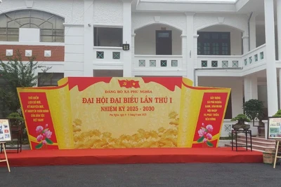 Đại hội Đại biểu Đảng bộ xã Phú Nghĩa lần thứ nhất, nhiệm kỳ 2025-2030 diễn ra trong 2 ngày (8-9/8/2025). (Ảnh: DIỆU THƯƠNG)