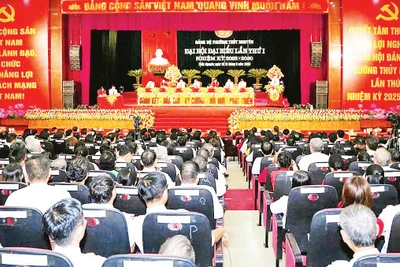 Quang cảnh Đại hội đại biểu lần thứ I, nhiệm kỳ 2025-2030 của Đảng bộ phường Thủy Nguyên (Hải Phòng).