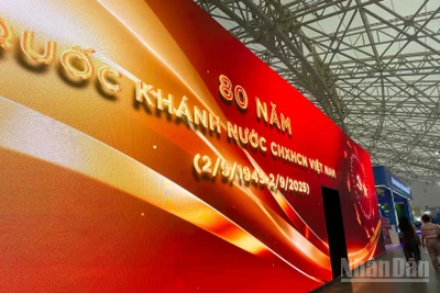 Triển lãm “80 năm hành trình Độc lập-Tự do-Hạnh phúc” đã sẵn sàng cho lễ khai mạc. 