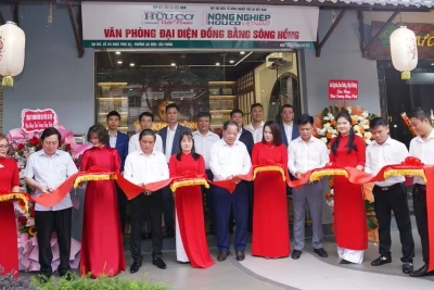 Lễ cắt băng khai trương Văn phòng đại diện Tạp chí Hữu cơ Việt Nam khu vực Đồng bằng sông Hồng tại thành phố Hải Phòng.