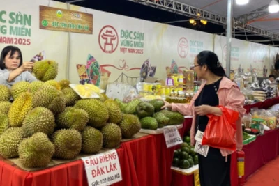 Các đặc sản vùng miền được giới thiệu, quảng bá tại hội chợ.