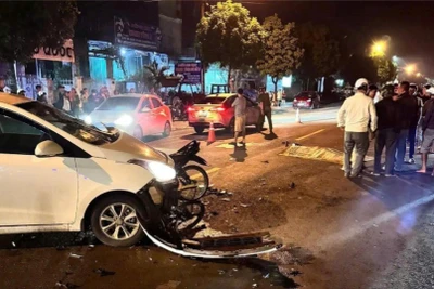 Hiện trường vụ tai nạn.