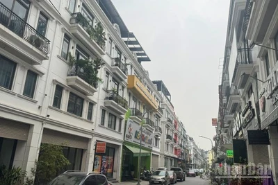 Một khu biệt thự liền kề phía đông Thủ đô. (Ảnh: HNV)